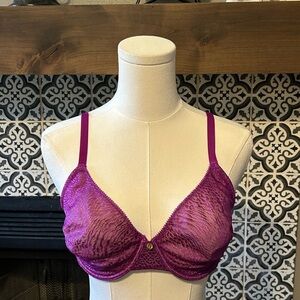 Natori Contour Underwire Bra No Padding Purple Size 36D